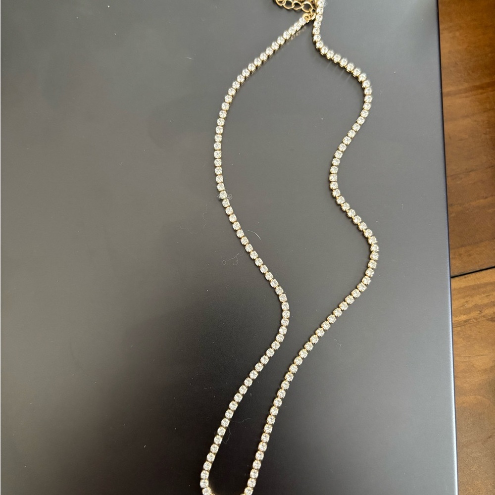 Hey Sister! Co. Faux Gold Tennis Necklace